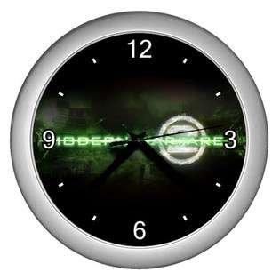 Silver Wall Clock of Call of Duty Modern Warfare 2 Lightning Logo 