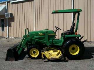   Deere 955 4X4 Compact Farm Utility Tractor Lawn Belly Mower 70A Loader