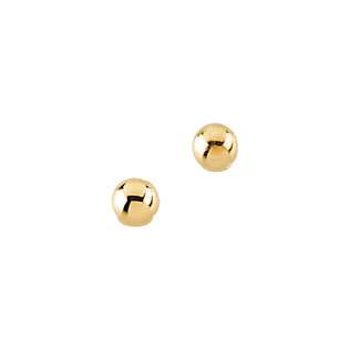 Katarina 14K Yellow Gold 3 MM Childrens Ball Earrings 