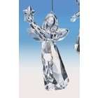 Roman 4.5 Icy Crystal Angel with Star Figure Christmas Ornament