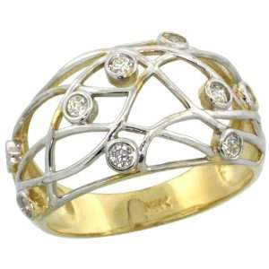  14k Gold Wire Dome Diamond Ring w/ 0.32 Carat Brilliant 