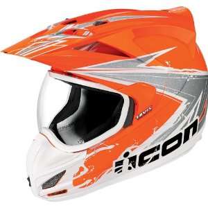 Icon Salvo Hi Viz Mens Variant Street Motorcycle Helmet   Orange / 3X 