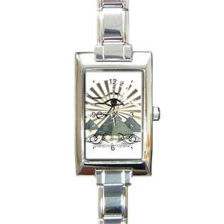 Carsons Collectibles Rectangular Italian Charm Watch of Egyptian 