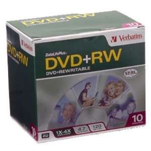  VERBATIM DVD+RW 4.7GB 4X 10PK Electronics