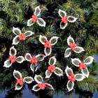Kurt Adler Set of 36 Red Berry and Holly Leaves Decorative Christmas 