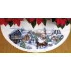 Dimensions Sleigh Ride Tree Skirt Counted Cross Stitch Kit 45 Round
