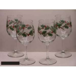  Lenox Holiday Gatherings Goblets Set Of 4 Kitchen 