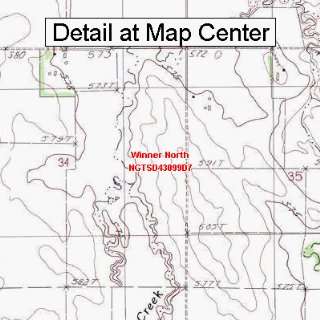   Quadrangle Map   Winner North, South Dakota (Folded/Waterproof