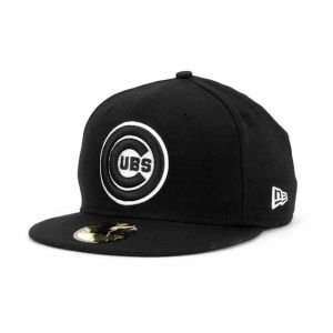    Chicago Cubs MLB Black and White Fashion Hat