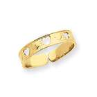 goldia 14k Yellow Gold Heart Design Toe Ring
