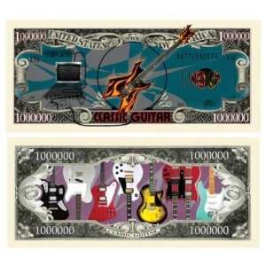  Guitar themed Million Dollar Bills Case Pack 100 
