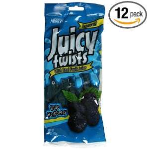 Kennys Blue Raspberry Juicy Twists, 6 Ounce Packages (Pack of 12)