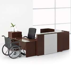  National Office Furniture Wood Veneer Reception UDesk with 