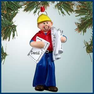 Personalized Christmas Ornaments   Contractor Man   Personalized with 