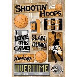 Basketball Cardstock Stickers Sheet Hang Time