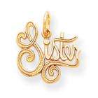 goldia Solid 10k Yellow Gold Sister Charm 0.94 gr.