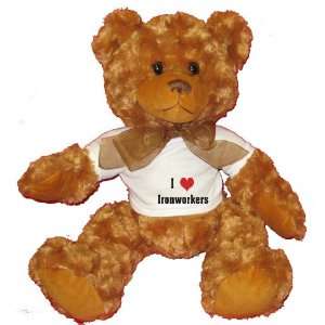   /Heart Ironworkers Plush Teddy Bear with WHITE T Shirt Toys & Games