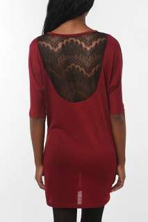 UrbanOutfitters  Sparkle & Fade Lace Inset Dolman Sweater Dress