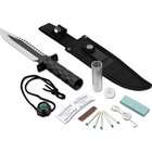 Fury FP74412 Recon Survival Knife  Aluminum Handle  Survival Kit 