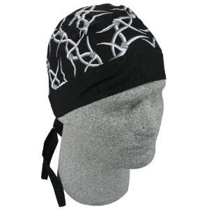   Flydanna Headwrap , Color Gray, Style Barbed Wire, Size OSFA Z530
