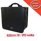 STYLE LEATHER CD WALLET HOLD 520 CDs & DVDs   Top Quality