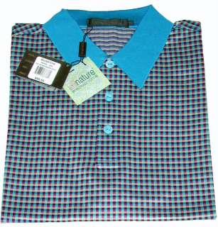   NWT M Cotton Short Sleeve Mens Golf Polo Shirt Vibrant Patterns  