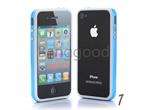 6x TPU Bumper Frame Silicone Skin Case W/ Side Button For iPhone 4 4S 