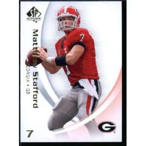  2010 SP Authentic #66 Matthew Stafford   Bulldogs (Detroit 