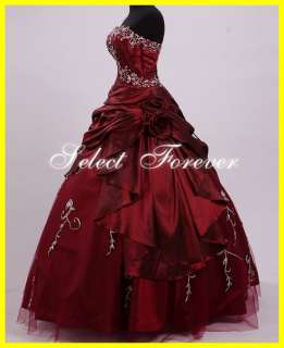   Stock A line Sweet 15 16 Beads Prom Quinceanera Gowns Dresses  