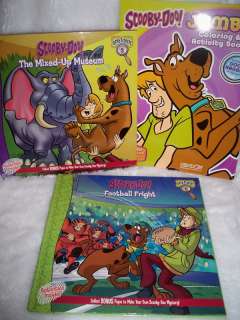 LOT OF 3 NEW SCOOBY DOO MYSTERY BOOKS & COLORING BK  