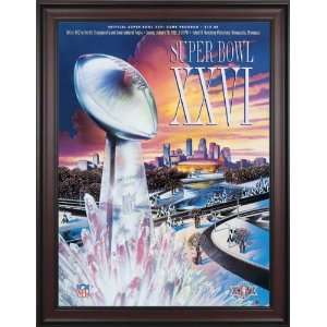  48 Super Bowl XXVI Program Print  Details 1992, Redskins vs Bills