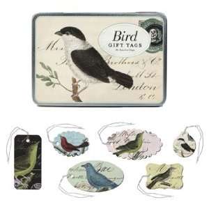  Cavallini & Co. Bird Gift Tag Set in Decorative Tin 