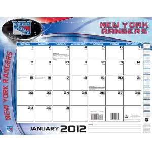  New York Rangers Team Desk Pad Calendar 22 X 17 Office 