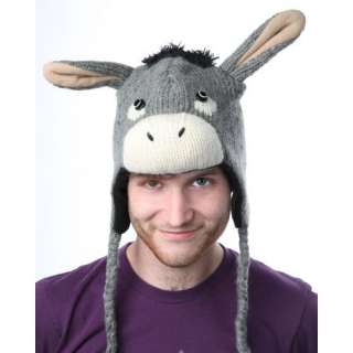   Donkey Grey Wool Pilot Animal Cap/Hat   Limited Edition Clothing