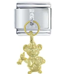  Dangle Golden Teddy Bear Italian Charm Pugster Jewelry