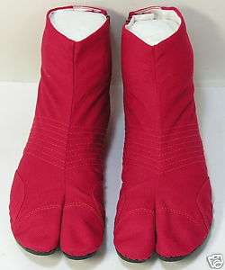 Japanese Street Fashion Ninja Jika Tabi Boots Shoes RED  
