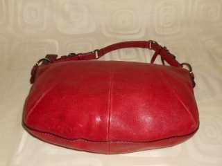 Coach 12683 Medium Red Leather Soho Hobo Handbag Shoulder Bag Purse 