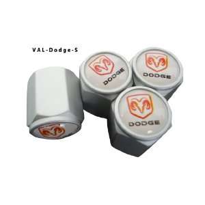   Aluminum Silver Valve Caps Tire Cap Stem for Dodge Wheels (Pack of 4