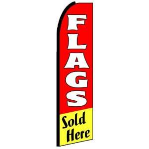  Flags Sold Here Red/Yellow w/ White/Black Letters Extra 