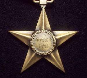   Bronze Star US Military Medal   Orville R. Topple *MINT* Vietnam