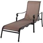 Monterey Antiqued Bronze Outdoor Chaise Sling Lounge  