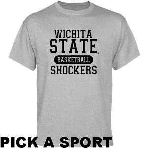  Wichita State Shockers Custom Sport T Shirt   Ash Sports 