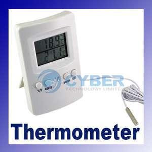 Indoor Outdoor Digital Thermometer Sensor Alarm Alert  