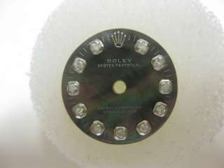 ROLEX LADIES OYSTER PERPETUAL DIAMOND DIAL BLACK MOP PEARL FOR 