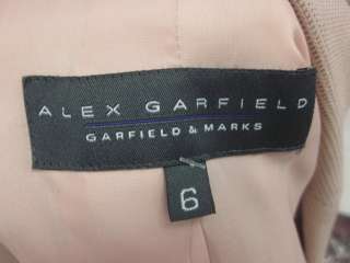 ALEX GARFIELD Pink Button Down Jacket Pants Suit Size 6  