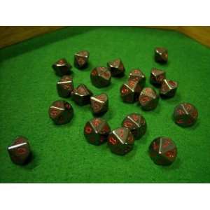  Stone Dice Hematite 10 Sided 12mm Toys & Games