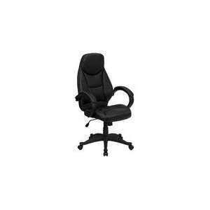  Eco Friendly Executive High Back Black Leather Office 