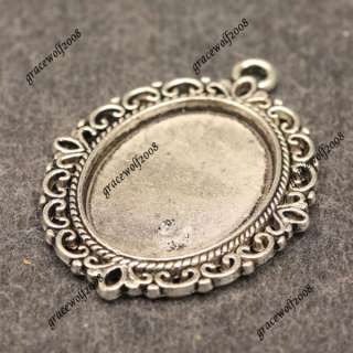  Charms Oval Cabochon Settings Vintage Jewelry Findings ZB97  