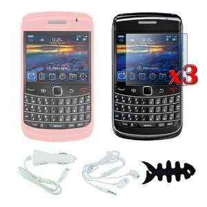   +WHITE MICRO USB CAR+3 PCS SCREEN PROTECTOR FOR BLACKBERRY BOLD 9700