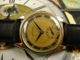 FINE 1940s HAMILTON 10k GOLD FILLED MENs 987A WATCH ROMAN NUMERALS TWO 
